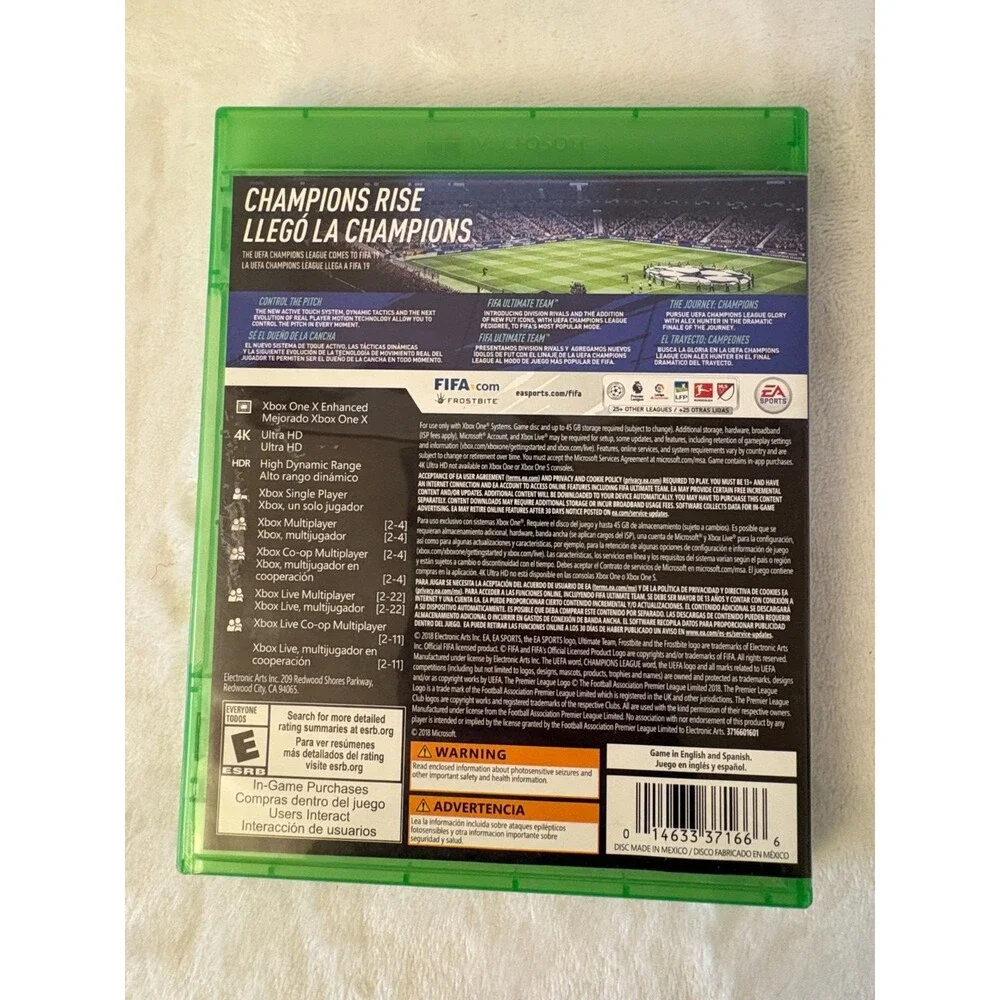 Microsoft XBox One EA Sports FIFA 19 Video Game